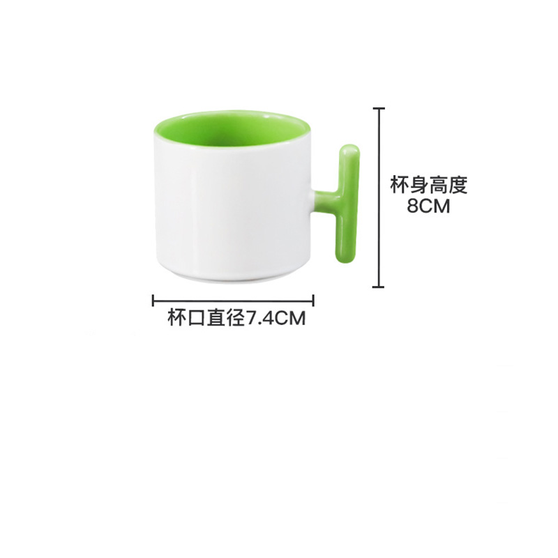 2PCS Creatività manico a forma - Sublimation Mug White recensione e prezzo